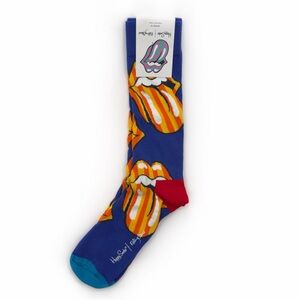 Happy Socks Rolling Stones Crew Socks Mens Gift 60s 70s Music Colorful NWT New